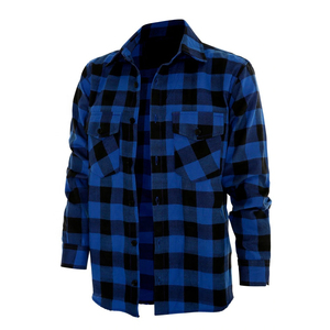 Chemise en flanelle pour homme pour les sorties décontractées Saison printemps Couleur unie 100% coton Respirant Écologique Fermeture boutonnée - Product Image 2