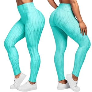Leggings de gymnastique pour femmes de qualité supérieure été tissu extensible sans couture de couleur unie look de fitness élégant avec soutien du mouvement - Product Image 1