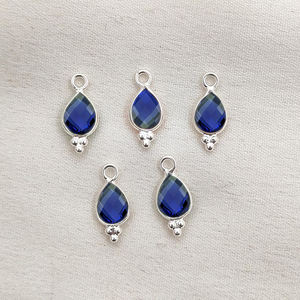 Dijes de Cuarzo Rubelita con Bisel en Forma de Pera, Dijes de Cuarzo Rubelita Hechos a Mano con Corte Briolette, Bisel de Plata de Ley para Fabricación de Joyería - Product Image 6