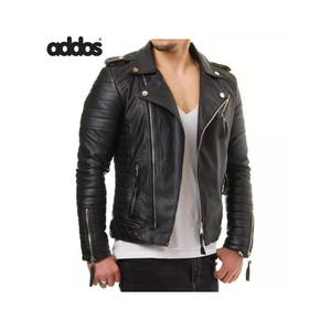 แจ็กเก็ตหนังแท้สีน้ำตาลผู้ชายแจ็คเก็ตแฟชั่นทุกขนาดพร้อมโลโก้และป้ายพิมพ์ที่กำหนดเอง - Product Image 1