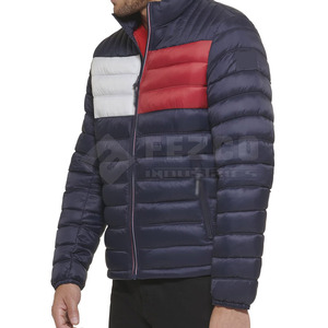 Nouvelle arrivée d'usine doudoune d'hiver pour hommes à manches longues avec logo personnalisé imprimé col montant - Product Image 2