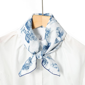 Nuevo diseño de logotipo personalizado, diseñador cuadrado, bufanda estampada de doble cara con estampado puro, pañuelo de seda para la venta, bufandas - Product Image 1