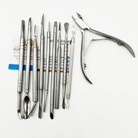 Pince à cuticules double extrémité en acier inoxydable, pousse-cuticules, coupe-ongles, outils de manucure réutilisables pour les ongles des doigts, des orteils et le nail art