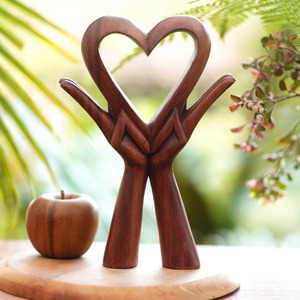 Sculpture abstraite en bois moderne ornement artistique de bureau à domicile sculptures de statue d'art en bois extérieur - Product Image 2