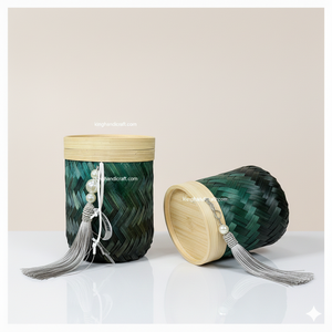 Cesta de Almacenamiento Circular Hecha a Mano y Ecológica para Regalos de Ramadán, Eid y Días Festivos |   Empaquetado Moderno Personalizado para Festividades Islámicas - Product Image 1