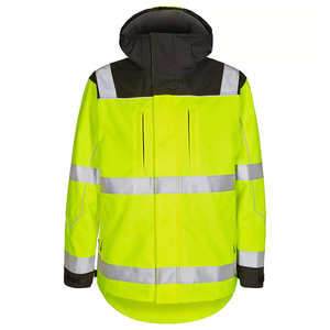 Vestes de sécurité haute visibilité personnalisées, coupe-vent, en polyester réfléchissant, avec poches, conformes à la norme ANSI - Product Image 1