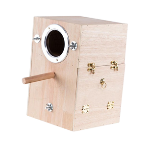 Caja de Cría para Loros, Jaula Vertical de Madera Sólida para Pájaros, Nido de Incubación Cálido para Crías de Peony y Tiger Skin - Product Image 2