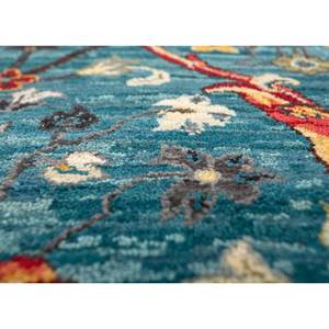 Alfombra de Lana Azul Anudada a Mano Far East Spr-1506, Alfombra Grande con Patrón Floral para Sala de Estar, para Adolescentes y Decoración de Pasillos - Product Image 3