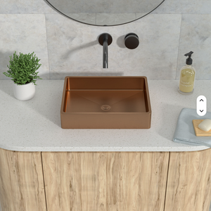 Lavabo de salle de bain en acier inoxydable rose doré CUPC 19"X15" avec drain escamotable élégant - Product Image 4