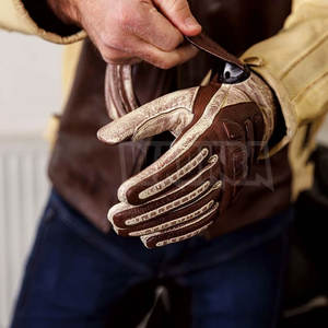 Nouveaux gants de course design, gants de moto en cuir véritable, gants de course en cuir de vachette, en vente - Product Image 5