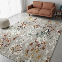 Tapis Erdenet en laine de Mongolie et PA à motif abstrait, respectueux de l'environnement, fabriqué à la machine - Collection Miracle N°2
