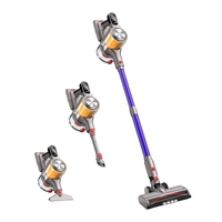 Aspirateur balai sans fil cyclonique autoportant à écran LED, anti-emmêlement, pour poils d'animaux, sols, usage domestique, hôtelier et automobile