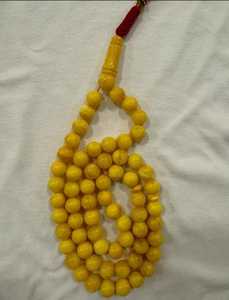 ลูกประคำสีเหลืองอำพันลูกประคำอิสลาม tasbih ลูกปัดอำพัน Mala - Product Image 5