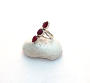 Anillos casuales de boda de Plata de Ley 925, joyería fina para mujer con piedras preciosas de corte rubí, diamantes al por mayor de fábrica - Product Image 1