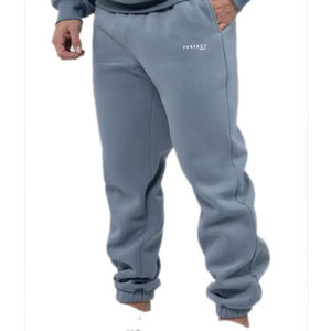 Haute qualité 100% coton pantalons de survêtement femmes doux polaire couleur bleu uni Joggers avec Logo personnalisé vêtements décontractés pantalons pantalons - Product Image 1