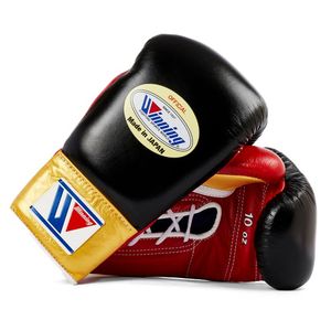 Guantes de boxeo ganadores con cordones personalizables de alta calidad cuero genuino multicolor gancho ajustable Cierre de bucle artes marciales - Product Image 2