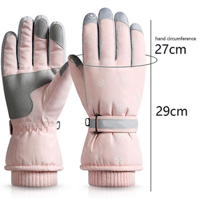 Calefacción al aire libre 2025 buena venta hecho a mano nieve impermeable invierno esquí guantes cálidos guantes de esquí naturales - Product Image 4