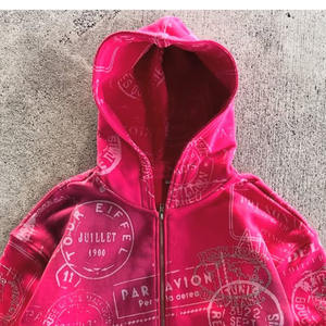 เสื้อฮู้ดผสมผ้าฝ้ายเนื้อบางสำหรับผู้ชาย, สินค้ามาใหม่คอลเลกชั่นฤดูหนาวพิมพ์ลายสกรีนลายออกแบบโลโก้ได้ตามต้องการ - Product Image 6