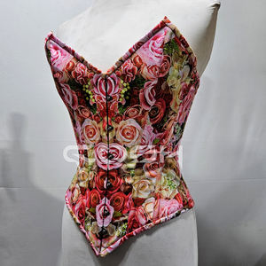 Bustier corset sexy à imprimé rose - Product Image 4