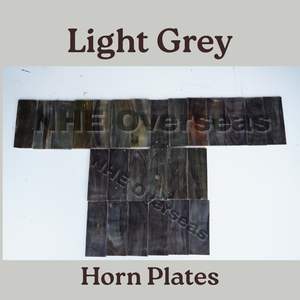 Placas de cuerno de búfalo natural gris claro y medio para marcos de gafas hechos a mano | Hojas de cuerno de superficie cruda con estilo de NHE Overseas - Product Image 5