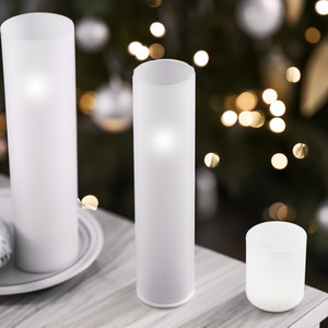 HST2514FR - Frosted Glass Hurricane Candle Shade Chimney <b>Tube</b> [No Bottom] - 2.5 x 14 - Product Image 5