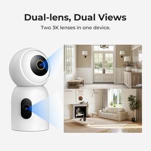 กล้องวงจรปิด IMILAB SC330-D 3K+3K สำหรับภายในอาคาร รองรับ WiFi มุมมอง 360 องศา ° PTZ, ระบบตรวจจับและติดตามมนุษย์แบบเลนส์คู่, ระบบมองเห็นกลางคืนแบบสี, แอป IMILAB Life - Product Image 3