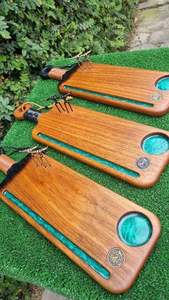 Planche à fromage en résine de bois planche à découper forme Rectangle couleur personnalisée écologique style moderne taille personnalisée décor de cuisine - Product Image 4