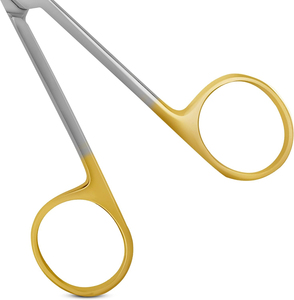 Tijeras dentales afiladas de carburo de tungsteno (TC), sutura de goma de Iris operativa, juego de instrumentos de tijera TC rectos/curvos, quirúrgico - Product Image 2