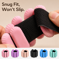 Poids de poignet et de cheville en silicone et fonte, forme rectangulaire, 2 lb, avec logo personnalisé, faible MOQ, fermeture auto-agrippante réglable, unisexe, qualité supérieure
