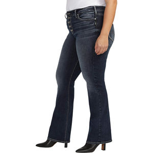 Pantalones vaqueros de algodón hasta el tobillo de alta calidad para mujer, ropa de calle informal para mujer, hermosos botones plateados bordados lavados - Product Image 2