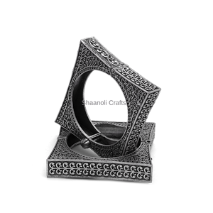 Bracelet en argent oxydé ouvrable de haute qualité avec conception gravée bijoux pour femmes faveur de mariage - Product Image 2