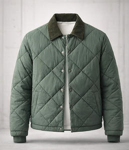 Veste matelassée sur mesure pour homme, veste d'hiver légère rembourrée, veste de travail matelassée en polyester de haute qualité, prix direct d'usine - Product Image 3