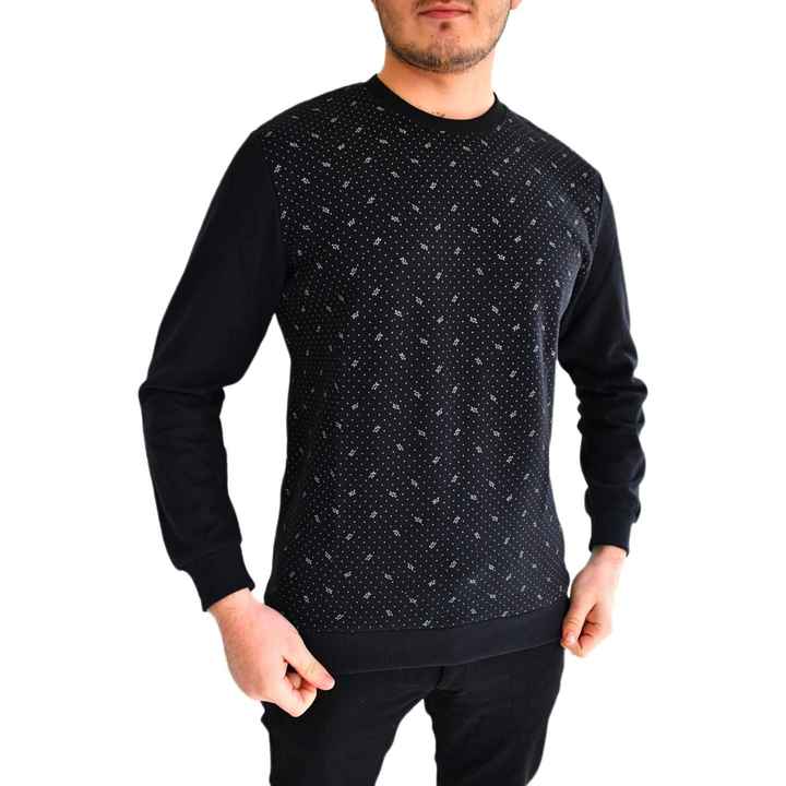 Men's Zero Collar Sweat Leaf Pattern Bgl-st01705
