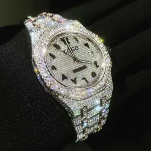 Reloj Mecánico de Diamantes Moissanite Personalizado de Alta Calidad para Hombre, Estilo Hip Hop, Lujoso y con Incrustaciones - Product Image 4