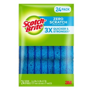 ฟองน้ำขัดทำความสะอาด Scotch-Brite Zero Scratch แบบห่อแยกชิ้น 24 ชิ้น - Product Image 1