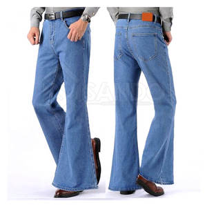 Pantalon évasé uni léger pour pantalons pour hommes lavés pantalons évasés pour hommes Streetwear pantalons évasés pour hommes - Product Image 2