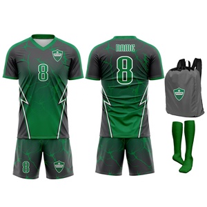 Conjuntos de Uniformes de Fútbol Cortos Unisex de Alta Calidad, Elásticos, de Secado Rápido, Transpirables, con Cuello en V, Cómodos, 100% Poliéster, Sólidos, para Adultos - Product Image 4