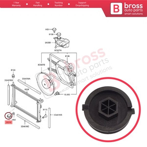 BSP1150 Cooling <b>Radiator</b> Lower Bottom <b>Cap</b> Assy For Fiesta MK5 JH JD Fusion Europe JU 2002-2012 - Product Image 5