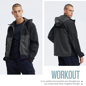 Veste de pluie coupe-vent imperméable d'hiver pour hommes, vêtements d'extérieur décontractés - Product Image 2