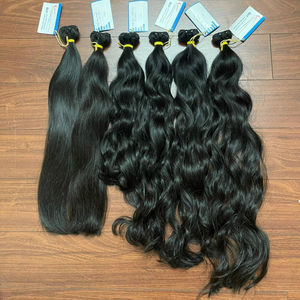Paquetes de cabello humano virgen sin procesar 100% cabello humano vietnamita Color negro natural 8 "a 32" Extensiones de cabello - Product Image 1