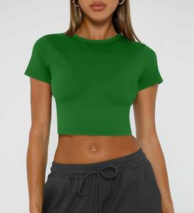 เสื้อครอปท็อปผู้หญิง ออกแบบมาสำหรับออกกำลังกาย ฟิตเนส โยคะ และการสวมใส่สำหรับกิจกรรมที่ต้องใช้ความกระชับ - Product Image 2