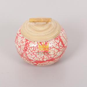 Mother of pearl round spun bamboo <b>jewelry</b> jar set best selling trinket jars and <b>boxes</b> wholesale in bulk from Vietnam - Product Image 3