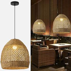 Wabi-Sabi Luxury Chandelier Creative Simple Hemp <b>Rope</b> Hand-Woven Iron Pendant <b>Light</b> for Home Office Restaurant Hotel - Product Image 1