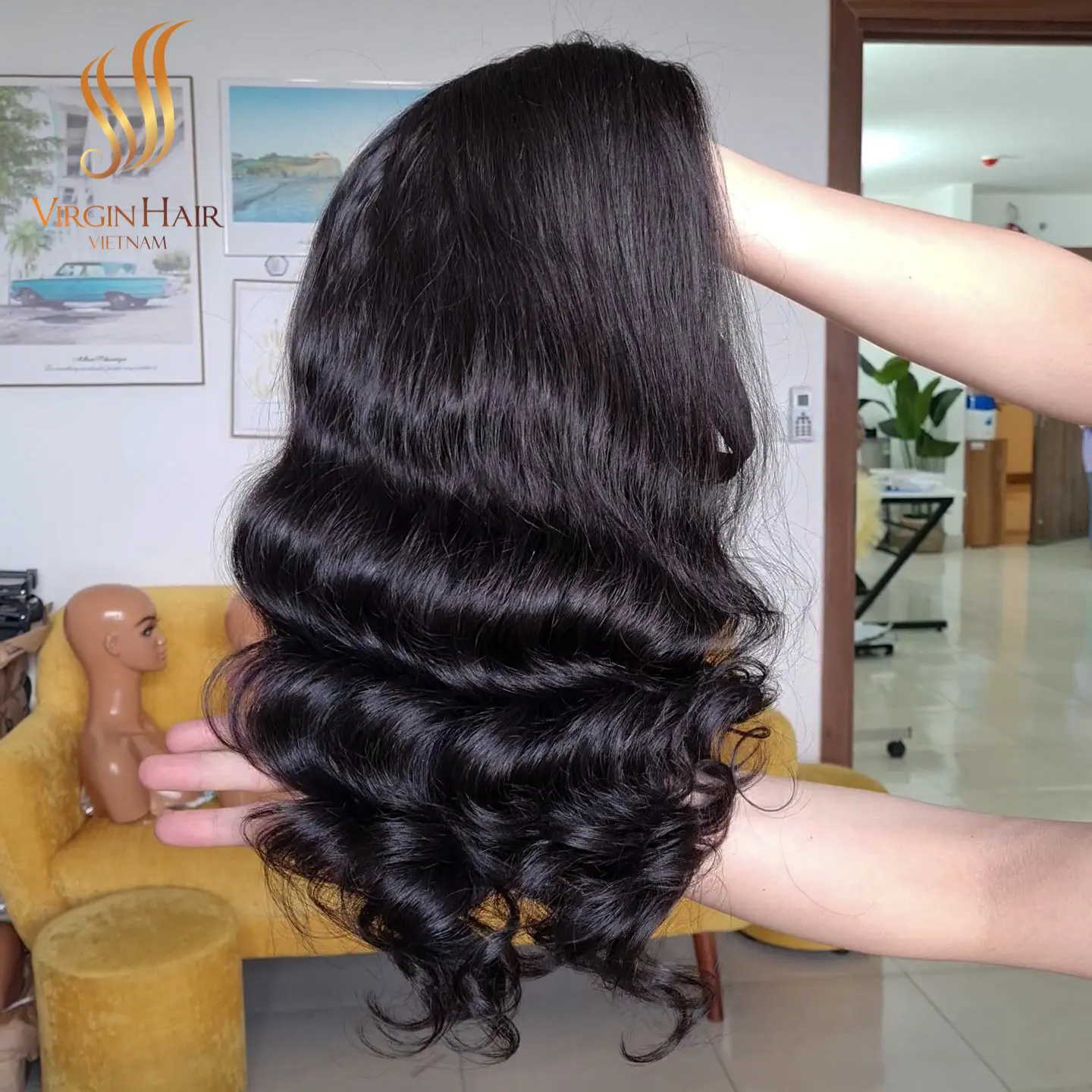 Bouncy-peluca rizada de pelo rizado 5x5 HD, postizo con cierre de encaje, cutícula, pelo lacio vietnamita y pelo camboyano