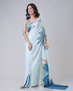 Collection exclusive de vêtements de soirée de créateur Saree disponible au tarif de gros pour une tenue décontractée et une tenue occasionnelle - Product Image 6