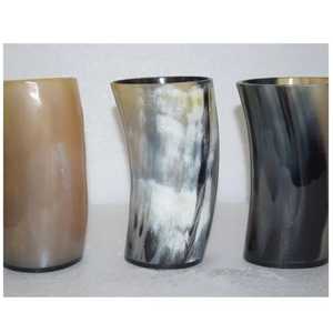 Mug à boire en corne de buffle de qualité supérieure, fait à la main, en matériau organique, toucher réel, style animal, forme naturelle pour festival, mariage - Product Image 3