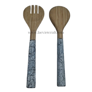 Serveur de salade en bambou filé écologique à bon prix, ensemble d'ustensiles de cuisine du Vietnam, meilleure vente, vente en gros - Product Image 1