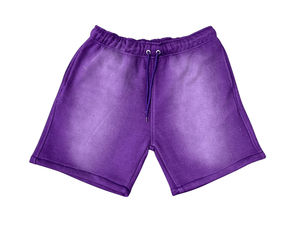 Course à pied entraînement Gym hommes Shorts personnalisé hommes poids lourd coton Shorts soleil délavé éponge Style vêtements de rue Anti-rides impression - Product Image 4