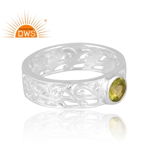 Amazing Design 925 Sterling Silver Natural Peridot Gemstone Ring Custom Jewelry For Women Gift For Her - Product Image 4