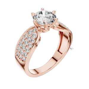 Anillo de Diamante de Laboratorio con Corte Redondo de 1.53 CT para Mujer, VVS-VS EF CVD, Oro de 18K, 14K, 10K y Plata 925, Oro Rosa, Amarillo y Blanco - Product Image 4